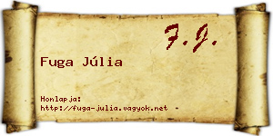 Fuga Júlia névjegykártya
