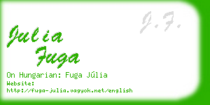 julia fuga business card